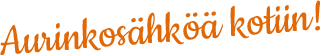 Aurinkosähköä kotiin logo