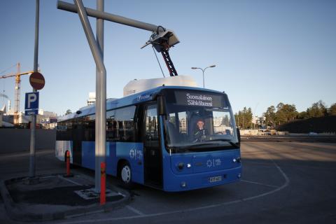 Linkker-bussi HSL-väreissä